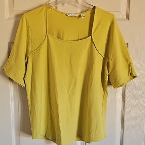 Isaac Mizrahi Vibrant Yellow Blouse